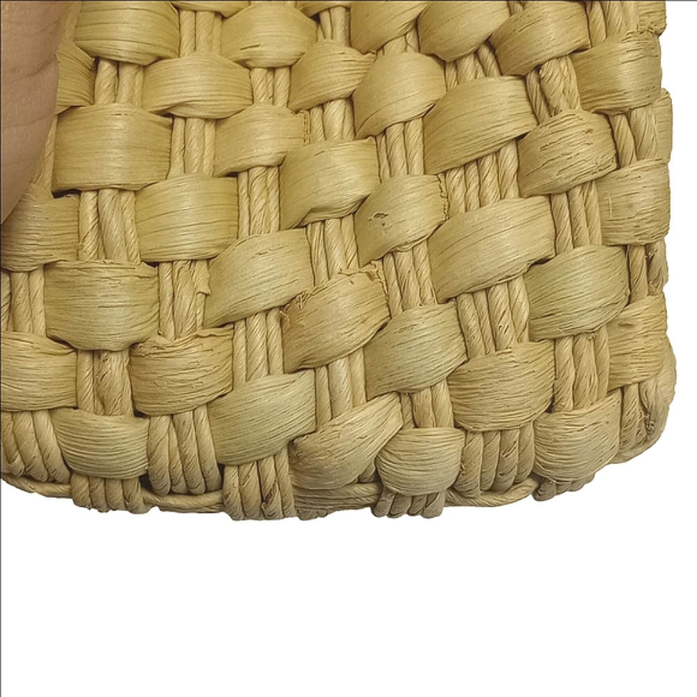BRIGHTON "EVA DELIGHT" WICKER STRAW SUMMER HANDBAG WITH BROWN LEATHER ACCENTS - Picture 15 of 16